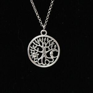 New Fashion Silver Tone Tree of Life Necklace N91